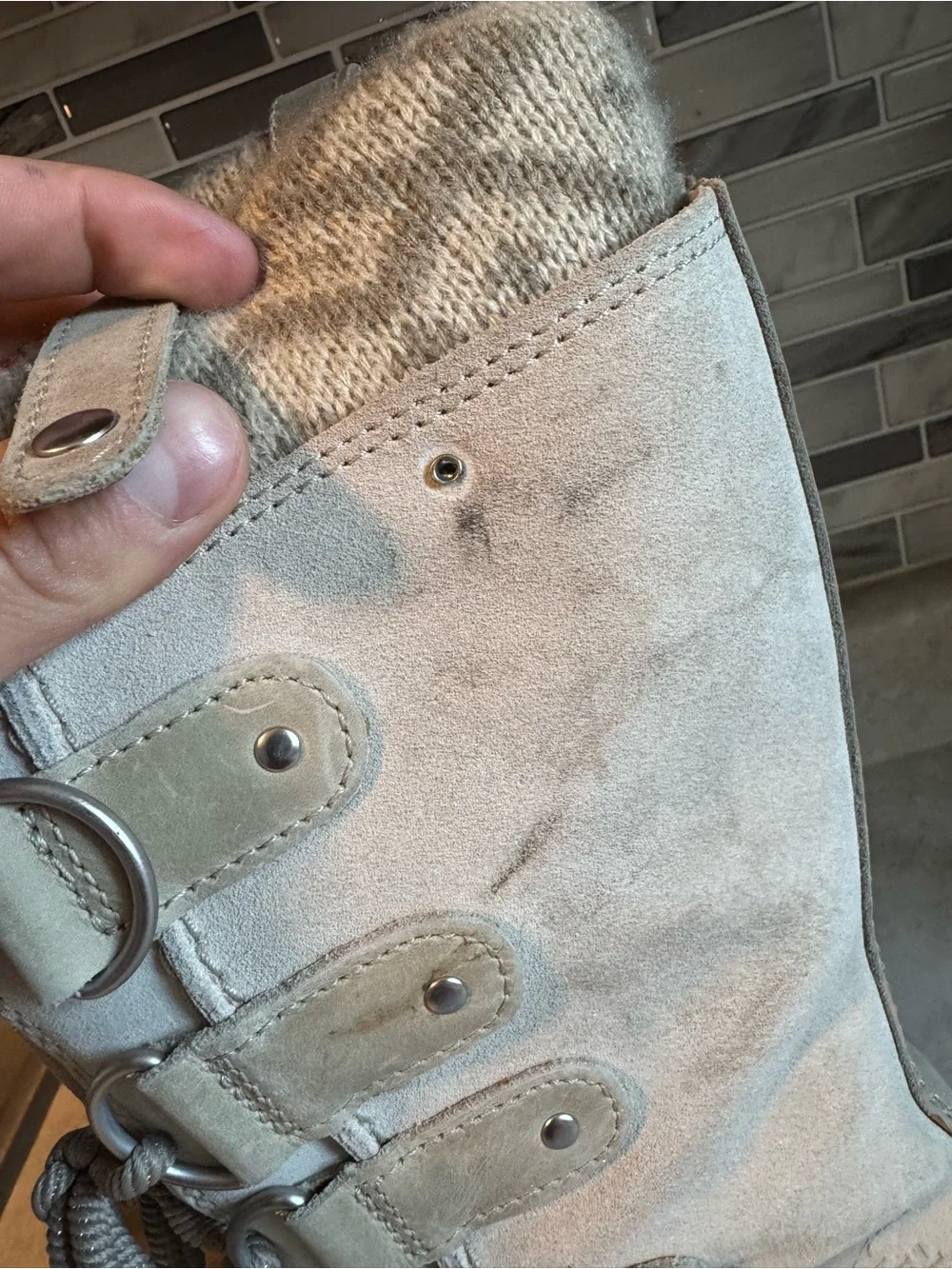 Sorel Women Joan of Arctic Sz 9 Waterproof Knit Winter Snow Boots NL2084-160